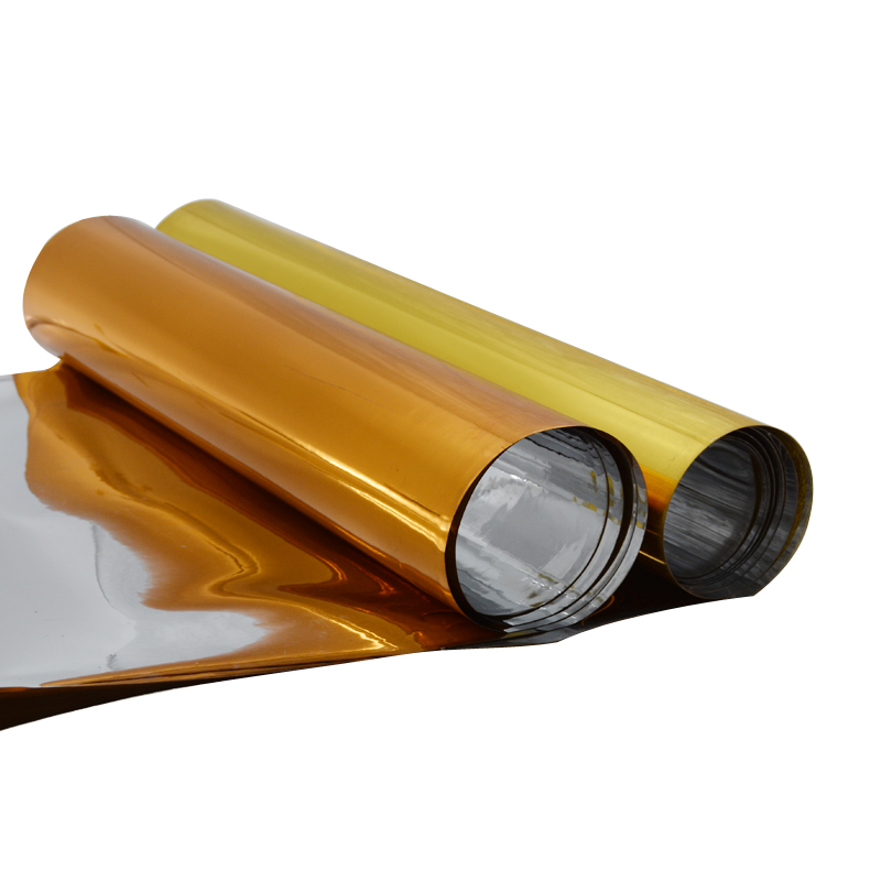 Lesklá zlatá PVC stříbrná plastová fólie 0,6 mm