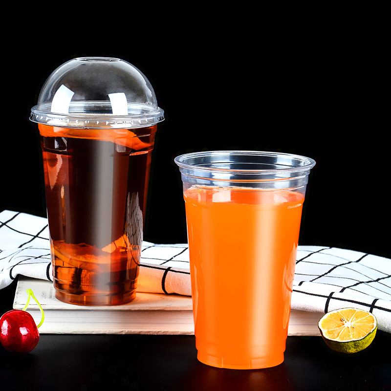 Food Grade 16oz Custom Jednorázový plastový nápoj Juice Clear PET Cup