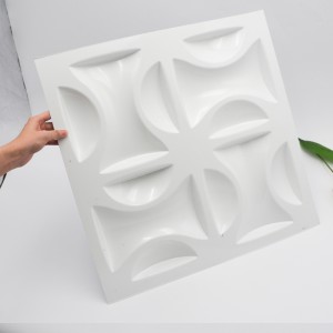 Moderní 1 mm tlustý bílý plastový 3D stěnový panel pro interiérové ​​dekorace