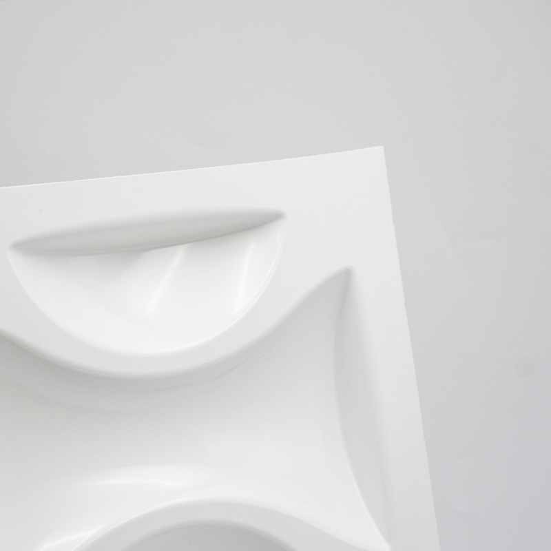 Moderní 1 mm tlustý bílý plastový 3D stěnový panel pro interiérové ​​dekorace