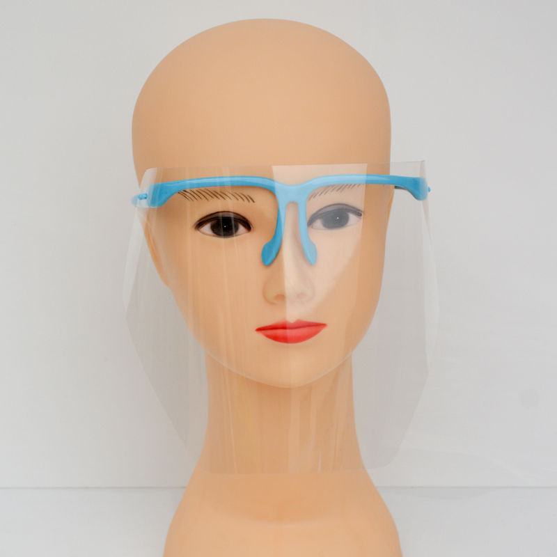 Jednorázový bezpečnostní ochranný transparentní antiolejový obličejový štít s brýlemi